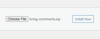 Download and install Living Comments plugin